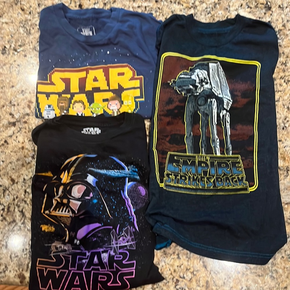 Lot of three Star Wars T-shirts